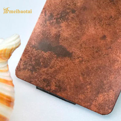 Buen precio SS304 envejeció la pared inoxidable de la decoración de la placa de acero del cobre antiguo del color en línea