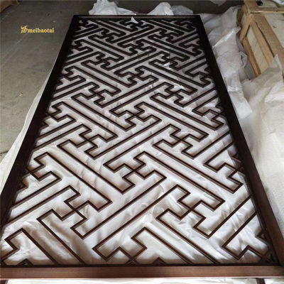 Buen precio Oro rosa marrón PVD color de aluminio 10 mm divisor de habitación en línea