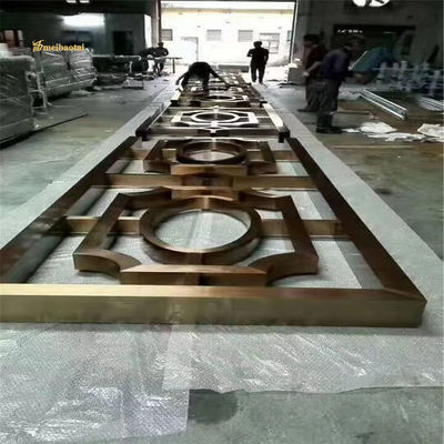 Buen precio 201 304 Divisor de habitaciones de acero inoxidable Decoración de hoteles Tamaño personalizable en línea