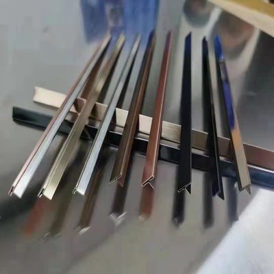 Borde de baldosa de acero inoxidable 304 de 0,65 mm de grosor con tamaño personalizado para protección de paredes y suelos