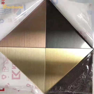 Cuatro pies cepillaron grueso inoxidable de la hoja de acero 0.65m m de PVD 201