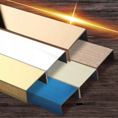 Decorativo 20 mm PVD Color Revestido 304 Acero inoxidable U Revestimiento de la carcasa borde