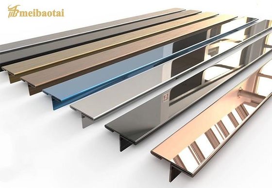 2438mm longitud 304 de acero inoxidable de superficie de espejo de azulejos y azulejos de acero inoxidable