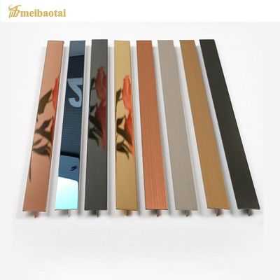 2438 mm longitud 304 azulejos de acero inoxidable con superficie de espejo para paredes y pisos