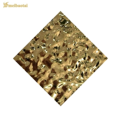 Oro Espejo de agua ondulado Hoja de decoración Pared, taza, hogar, techo