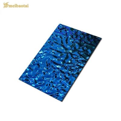 Buen precio Hoja de metal de acero inoxidable de la ondulación del agua de los 4X8FT para la pared del techo en línea