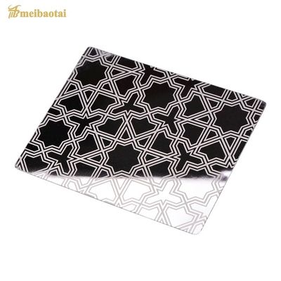 Super espejo acabado 304 de acero inoxidable hoja grabada 1219x2438mm para aplicaciones decorativas