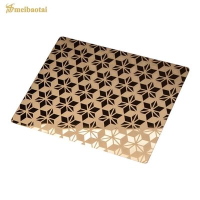 Lámina decorativa de acero inoxidable 304 grabada de 1,0 mm de grosor, tamaño de cuatro pies