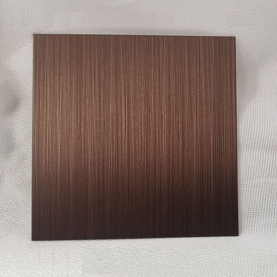 Buen precio Lámina de acero inoxidable 304 de grado anti-bronce con acabado hairline y AFP para decoración arquitectónica en línea