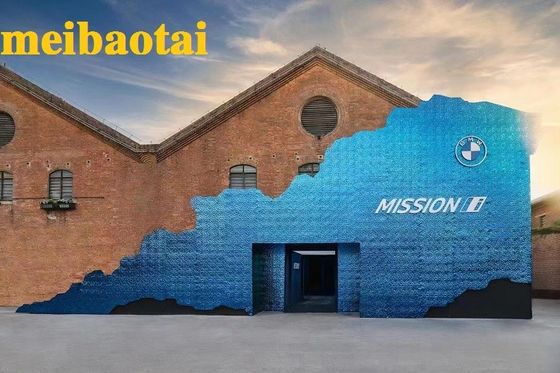 Buen precio Salón de belleza inoxidable del pelo de la oficina de la decoración de la hoja de acero de la ondulación irregular del agua azul en línea