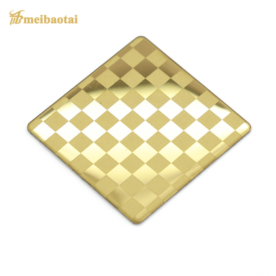 8K oro espejo grabado hoja de acero inoxidable placa SS laminada en frío