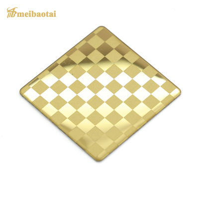 8K acabado de espejo de oro grabado sostenible laminado en frío placa de acero inoxidable y hoja SS