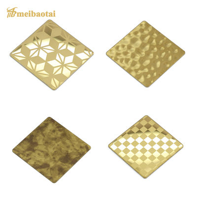 Buen precio Lámina de acero inoxidable con revestimiento de color PVD de 0,85 mm de grosor y borde cortado para placa metálica decorativa en línea