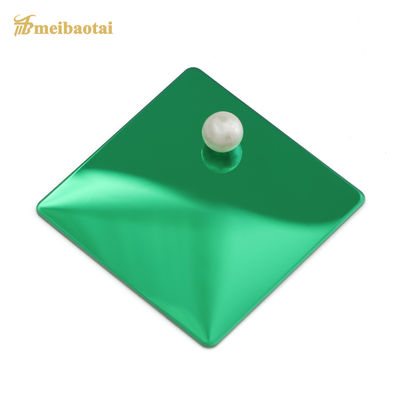 Lámina de acero inoxidable de revestimiento azul de PVD de acabado de espejo verde espesor de 1,2 mm