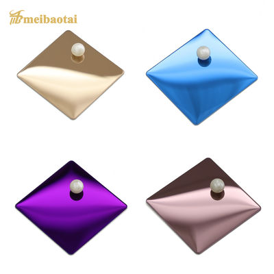 PVD Revestimiento de espejo Finish Decorativa de acero inoxidable de la hoja 4x8 Tamaño 0,6 mm de espesor