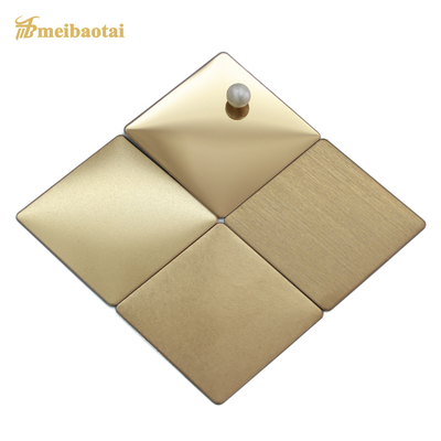 Placa de acero inoxidable laminado en frío suave Oro rosa verde Cuatro pies