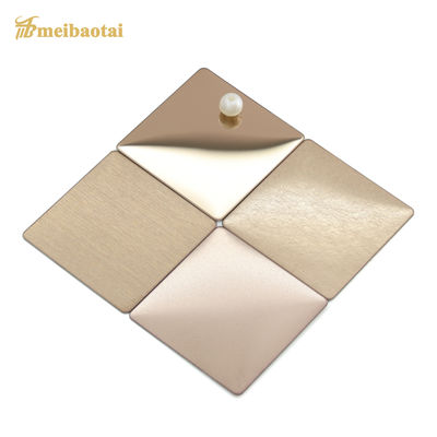 Placa de acero inoxidable laminada en frío estándar ASTM, color oro rosa, cuatro pies, lámina de acero inoxidable