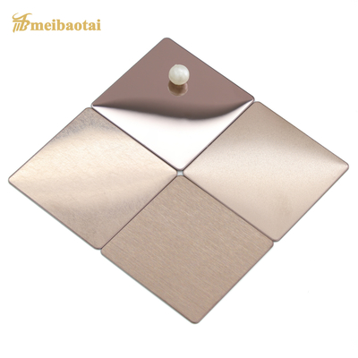 La hoja de acero inoxidable PVD Rose Gold 8k de ASTM 304 cepilló 1219x2438m m