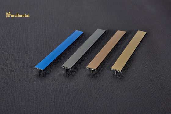 Perfil U V L T de Acero Inoxidable para Azulejos de 8mm 10mm 20mm con Acabado Anti Huellas