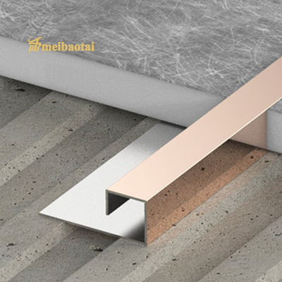 La teja de acero inoxidable de Rose Gold Green Black Mirror arregla el perfil de 0.65m m T