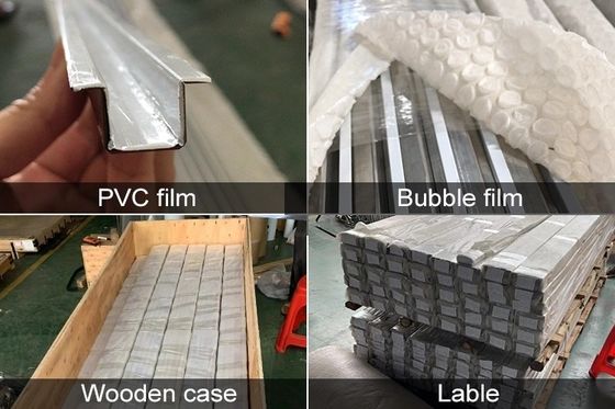 Buen precio Profile U decorativo de azulejos de acero inoxidable con ranura en V en línea