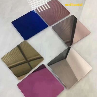 Buen precio Lámina de acero inoxidable 304/201 de acabado espejo 1219x2438mm para aplicaciones decorativas en línea
