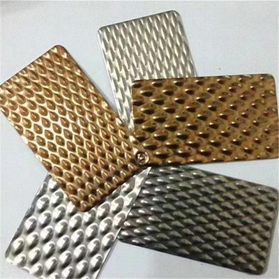 Placa de pared 3D estampada de acero inoxidable 304 con superficie de espejo y estándar ASTM