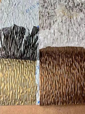 Buen precio Oro Azul Color Mixto Diamante Patrón de la Hoja Decorativa 4x8 pies para el mostrador en línea