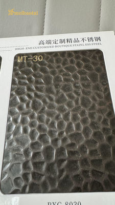 304 de acero inoxidable Decorativo Estampado de la hoja con PVD Color Coated diseño de panal de miel en 1219x2438mm Tamaño