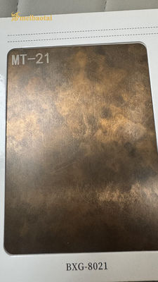 Buen precio 304 Antiguo Bronce Decorativo Hojas de acero inoxidable Decoración de paredes en línea