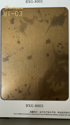 Nuevo estilo línea de cabello de bronce de color de acero inoxidable placa de decoración