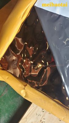 Tamaño personalizado 0,65 mm de espesor Color negro recubierto de agua Corrimiento de chapa de acero inoxidable para techo y pared