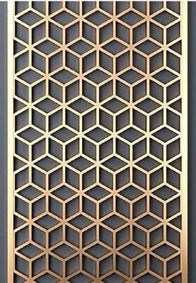 Divisor de ambiente de acero inoxidable estándar ASTM con revestimiento de oro rosa y 8 mm de espesor para proyectos hoteleros