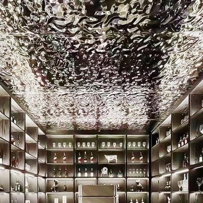 Buen precio Plata espejo de agua de ondulación de la hoja de decoración del techo ASTM estándar en línea