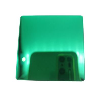 Lámina de acero inoxidable PVD Green Mirror Grado 304/201 Lámina decorativa estándar EN