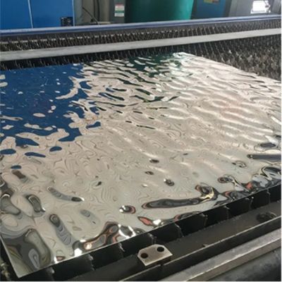 Buen precio Espejo de plata Polida de agua ondulada de acero inoxidable para la decoración de interiores en línea