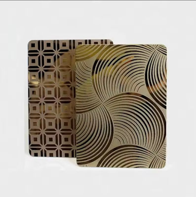 Lámina grabada de acero inoxidable AISI 304 de 1219x3048 mm para aplicaciones decorativas
