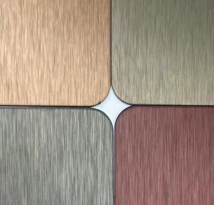Buen precio Placa Decorativa de Acero Inoxidable con Acabado Hairline de 0.65mm de Espesor, 4 Pies NO.4 en línea