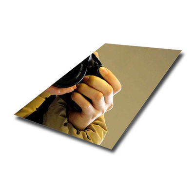 Buen precio Panel PVD de placa de acero inoxidable de oro de champán de oro de espejo en línea