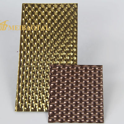 Oro Rosa Oro Estampado Decorativo Placa de acero inoxidable 304 de acero inoxidable 1219x2438mm