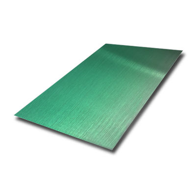 Buen precio PVD Color esmeralda recubierto de acero inoxidable 201 hoja de línea de cabello 1219x2438mm para aplicaciones decorativas en línea