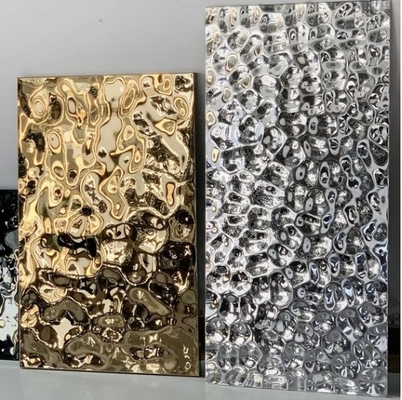 Lámina de Acero Inoxidable con Ondas de Plata / Oro / Agua para Varias Opciones de Color