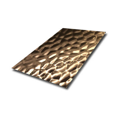 Hoja en relieve de acero inoxidable 304 201 con martillo con textura convexa con un grosor de 0,85 mm para paredes y techos decorativos