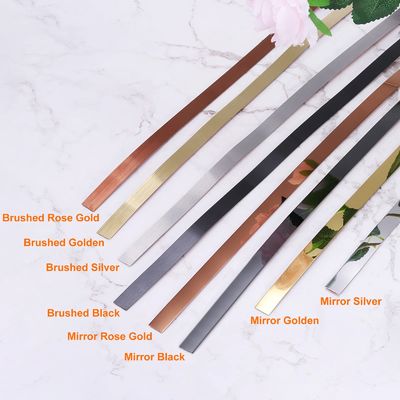 Buen precio Rollo Adhesivo de Acero Inoxidable con Espejo Oro Rosa SS Tape en línea