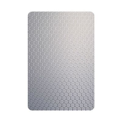 Lámina de acero inoxidable pulido plateado en relieve de 0.85 mm de espesor con borde ranurado para paredes y techos decorativos