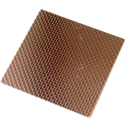 Lámina de acero inoxidable con relieve de espejo en oro rosa para decoración