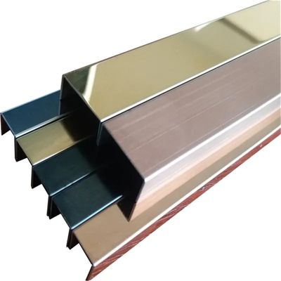 Perfiles en U de acero inoxidable 304 con revestimiento de color PVD para uso interior y exterior