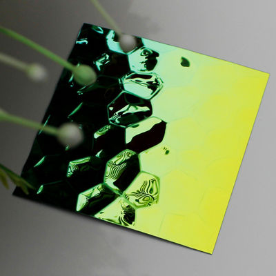 Buen precio Placa de acero inoxidable de color verde martillado y estampado 304 grado 1219x2438mm en línea