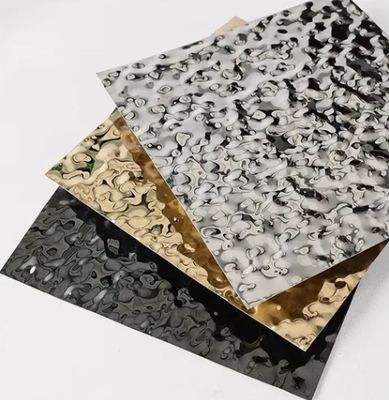 Espejo color de acero inoxidable de agua de la hoja de ondulación decoración del techo