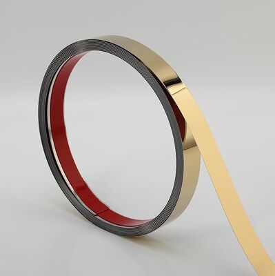 Buen precio Espejo dorado de acero inoxidable / decoración de pared de rayas de pelo en línea